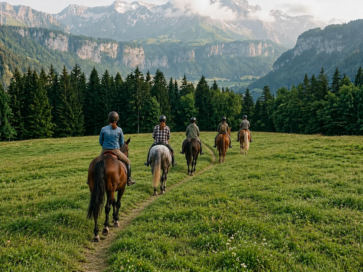 Balade à cheval en Haute-Savoie, autour de Chilly