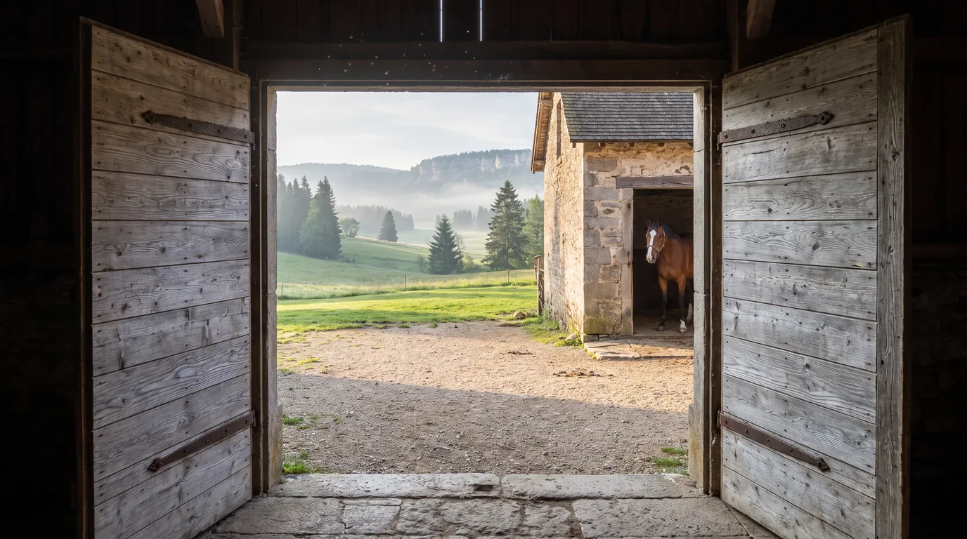 Entrée, Little Mountain Ranch, centre équestre à Chilly